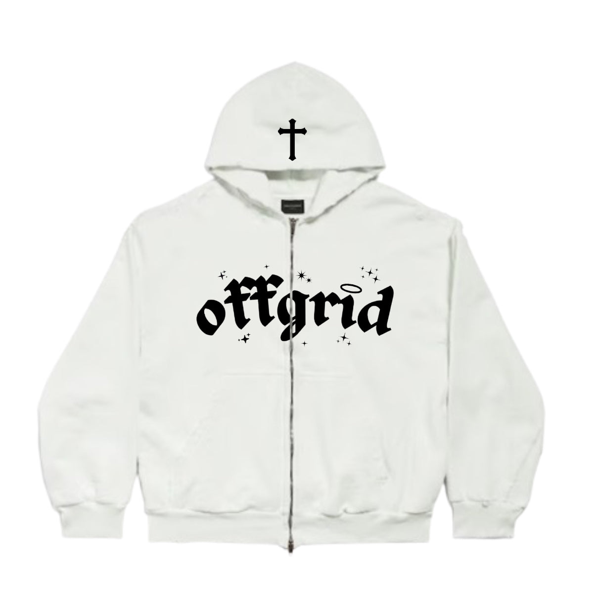 Off Grid White Faith Zip Up