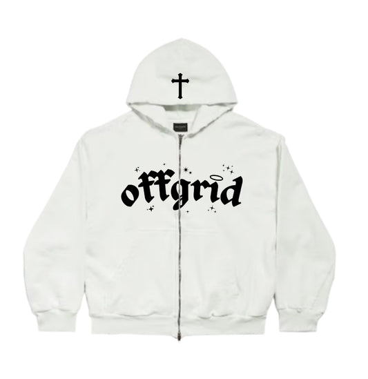 Off Grid White Faith Zip Up