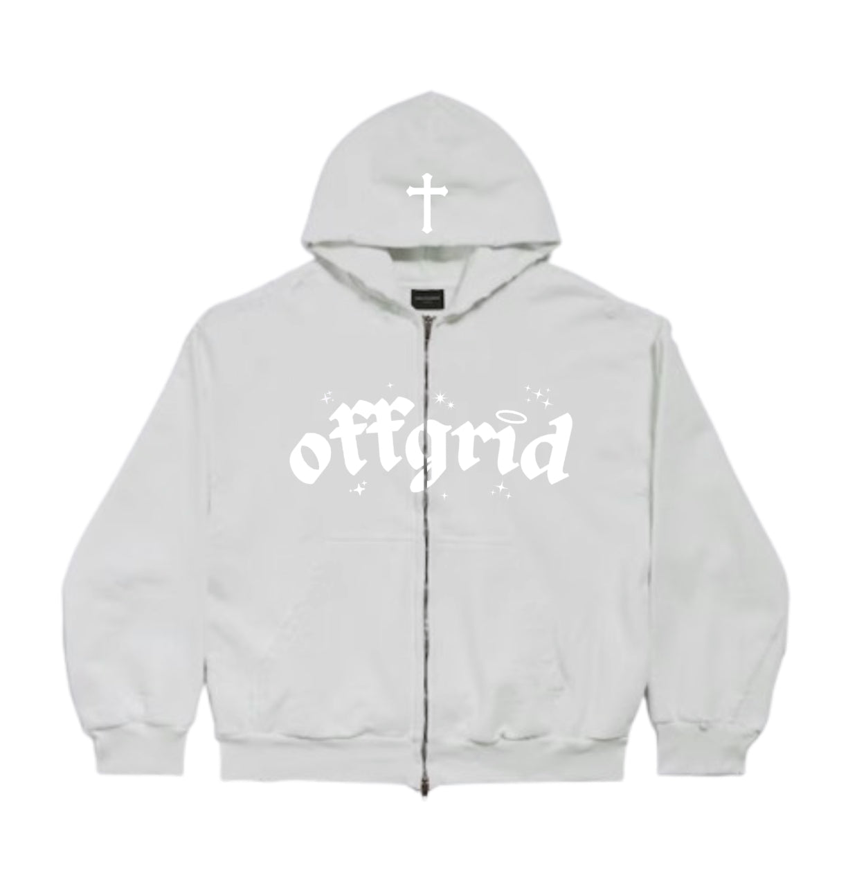 Off Grid Grey Faith Zip Up