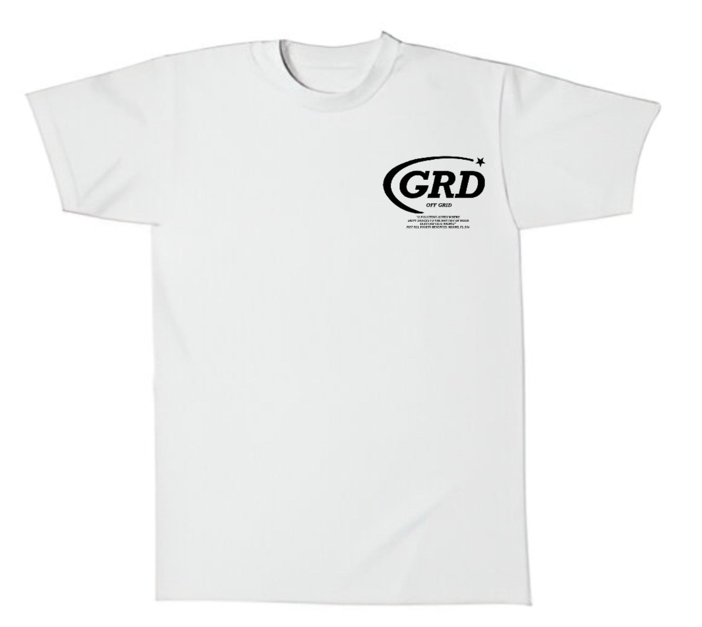 Off Grid White ''GRD'' T-shirt
