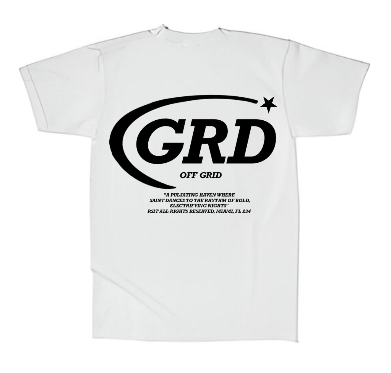 Off Grid White ''GRD'' T-shirt